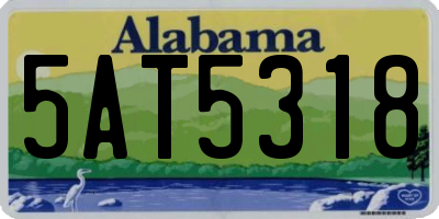 AL license plate 5AT5318
