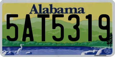 AL license plate 5AT5319