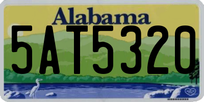 AL license plate 5AT5320