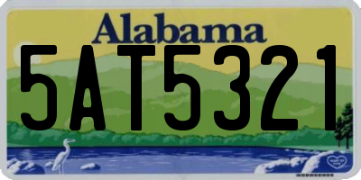 AL license plate 5AT5321