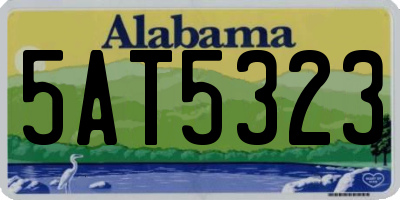 AL license plate 5AT5323