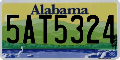 AL license plate 5AT5324