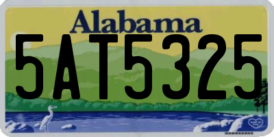 AL license plate 5AT5325
