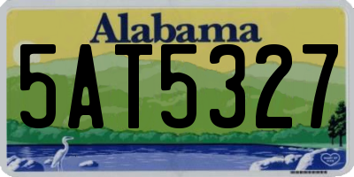 AL license plate 5AT5327
