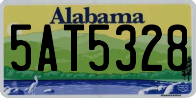 AL license plate 5AT5328