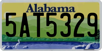 AL license plate 5AT5329