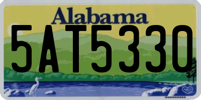 AL license plate 5AT5330