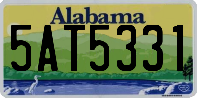 AL license plate 5AT5331