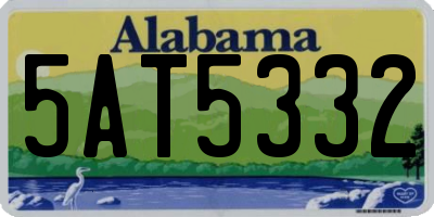 AL license plate 5AT5332
