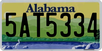 AL license plate 5AT5334