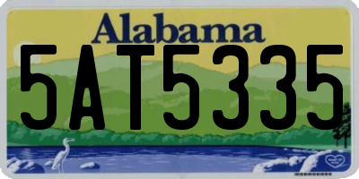 AL license plate 5AT5335