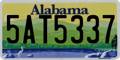AL license plate 5AT5337