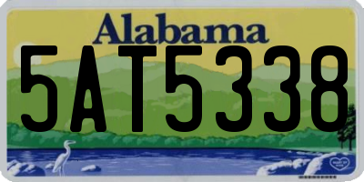 AL license plate 5AT5338