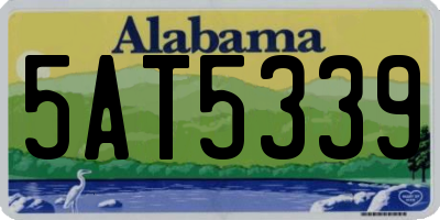 AL license plate 5AT5339