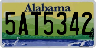 AL license plate 5AT5342