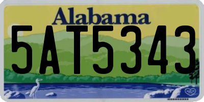 AL license plate 5AT5343