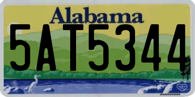 AL license plate 5AT5344