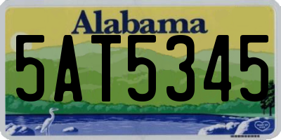AL license plate 5AT5345