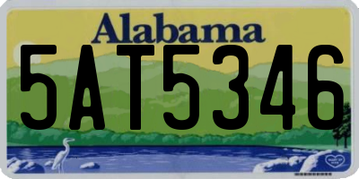 AL license plate 5AT5346