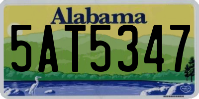 AL license plate 5AT5347