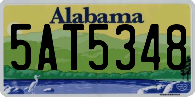 AL license plate 5AT5348