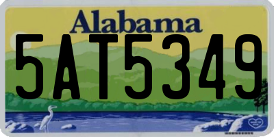 AL license plate 5AT5349