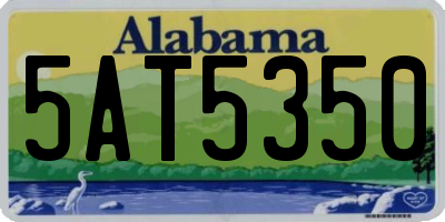 AL license plate 5AT5350