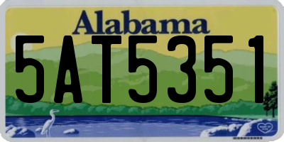 AL license plate 5AT5351