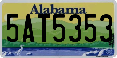 AL license plate 5AT5353