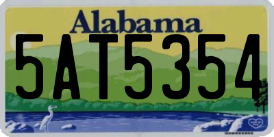 AL license plate 5AT5354