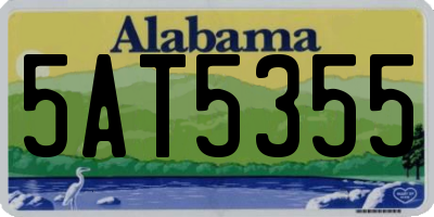 AL license plate 5AT5355