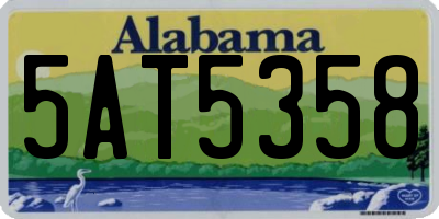 AL license plate 5AT5358