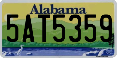 AL license plate 5AT5359