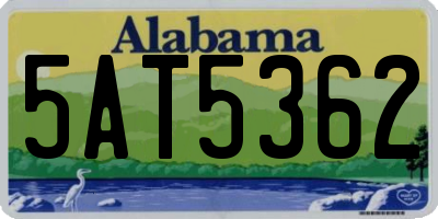 AL license plate 5AT5362