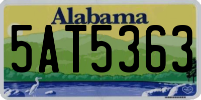 AL license plate 5AT5363