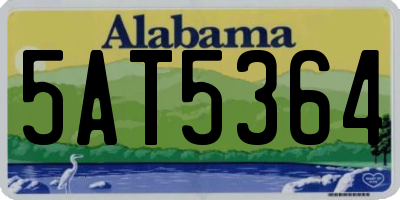 AL license plate 5AT5364