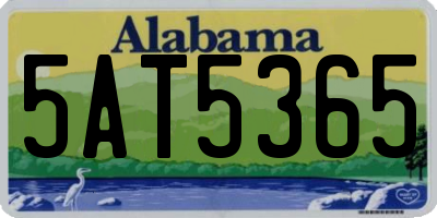 AL license plate 5AT5365