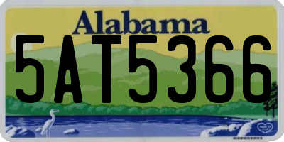 AL license plate 5AT5366