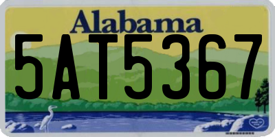 AL license plate 5AT5367