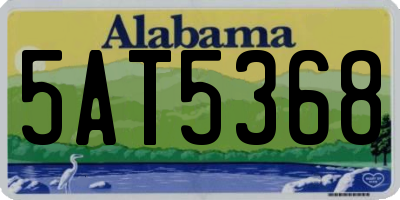 AL license plate 5AT5368