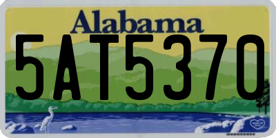 AL license plate 5AT5370