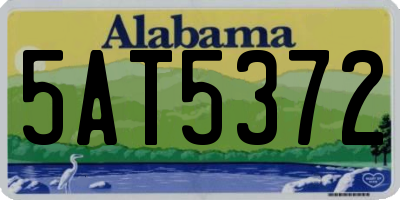 AL license plate 5AT5372
