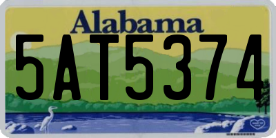 AL license plate 5AT5374