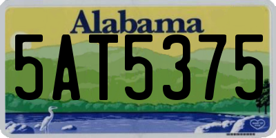 AL license plate 5AT5375