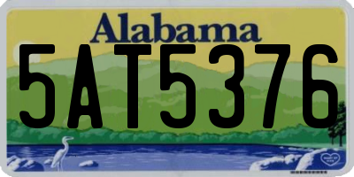 AL license plate 5AT5376