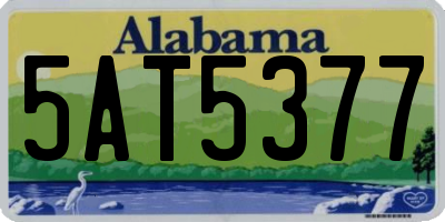AL license plate 5AT5377