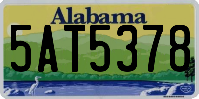 AL license plate 5AT5378