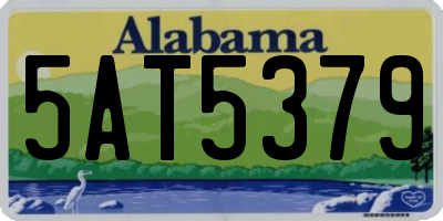 AL license plate 5AT5379