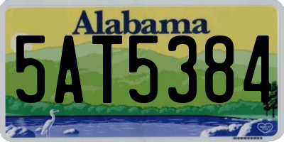 AL license plate 5AT5384