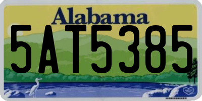 AL license plate 5AT5385